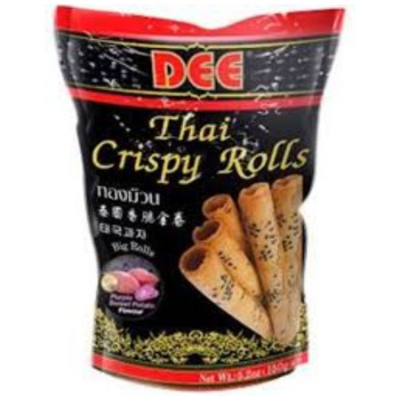 chi tiết DEE Thai Crispy Rolls 150g Purple Sweet Potato (vi khoai lang tim) (24)