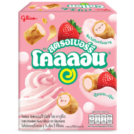 detail Glico Collon Biscuit Roll 41g Strawberry (10) Trvan. 15/9/2026