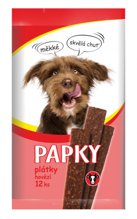 chi tiết Papky plátky (tyčinky) hovězí 12ks - 120g pro psy (12)