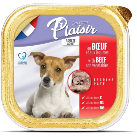 detail Plaisir dog vanička 300g s hovězím a zeleninou
