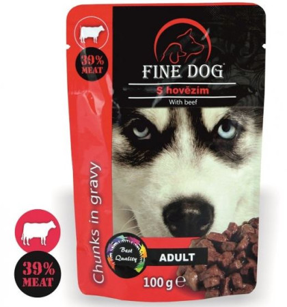 chi tiết Fine dog kapsička 100g Adult hovězí v omáčce (22)