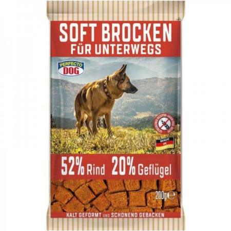 detail Perfecto dog 200g - Soft Brocken (Masové kostky soft s hovězím)
