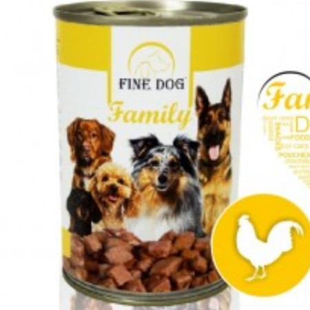 chi tiết FINE DOG Family 415g konzerva s drůbežím (24)
