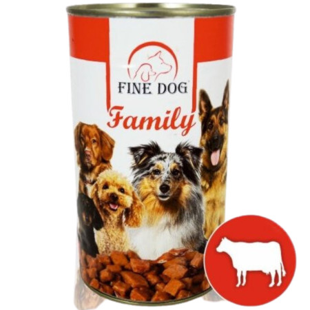 chi tiết FINE DOG Family 1240g konzerva - Hovězí (12)