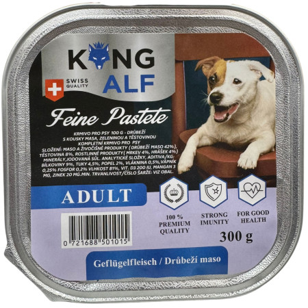 detail KING ALF paštika pro psy 300g Drůbeží (9)
