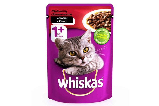 chi tiết Whiskas kapsa 100g 1+ hovězí ve šťávě (24)