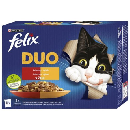 chi tiết Felix Fantastic Duo 12x85g hovězí/drůbeží,kuře/ledviny,jehněčí/telecí (8345)