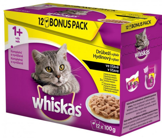 detail Whiskas kapsa 12ks x 100g drůbeží výběr v želé (4)