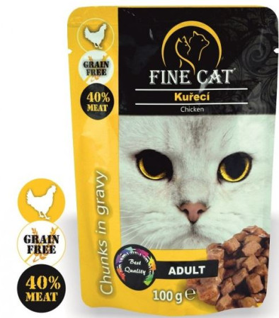 chi tiết FINE CAT kapsička 100g Adult kuřecí v omáčce (22)