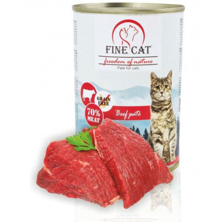 chi tiết FINE CAT FoN 400g konzerva pro kočky hovězí 70% masa paté