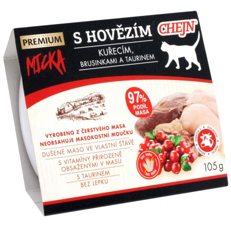 detail Chejn micka 105g Vanička pro kočky - Hovězí (9)