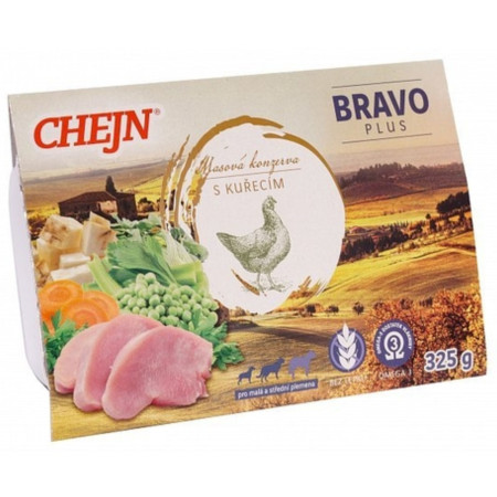 chi tiết Chejn Bravo 325g vanička pro psy s kuřecím (12) Trvan. 2/2026