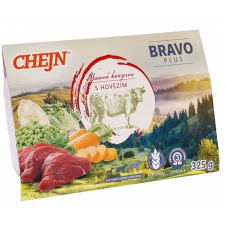 chi tiết Chejn Bravo 325g vanička pro psy s hovězím (12)
