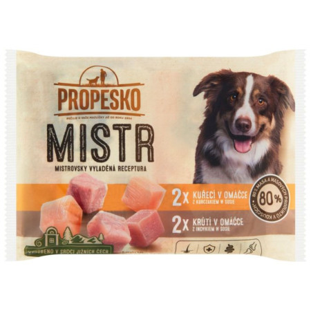 chi tiết Propesko kapsa Mistr pes 4x85g kuře, krůta