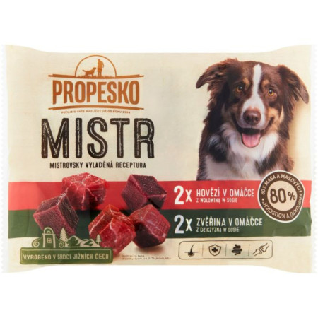 chi tiết Propesko kapsa Mistr pes 4x85g Hovězí, zvěřina (15)