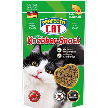 chi tiết Perfecto Cat Lucky Knabber-snack 50g - Anti hairball s jehněčím a brusinkami (9)