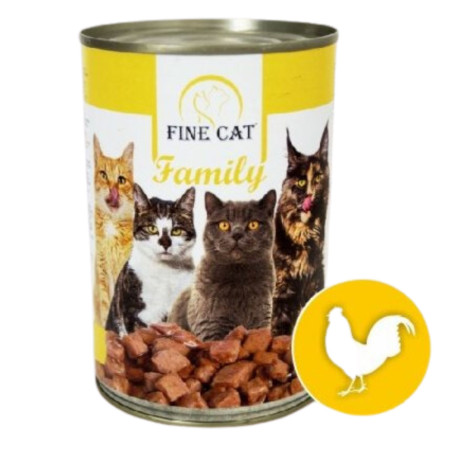 detail Fine Cat Family 415g konzerva - drůbeží (24)
