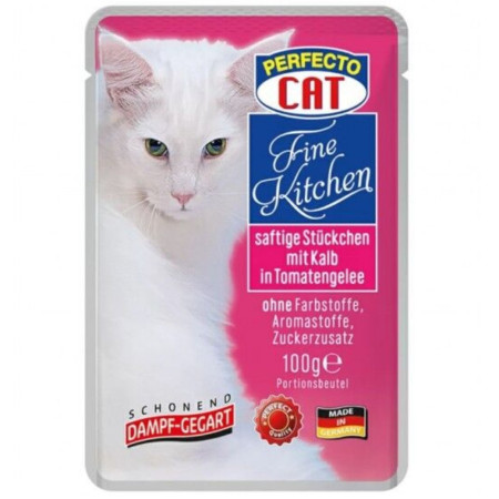 detail Perfecto Cat 100g kapsa Fine - telecí v rajčatovém želé (20)
