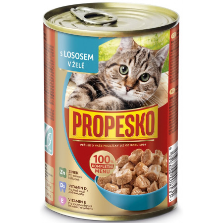 detail Propesko kousky kočka 830g s lososem (6)