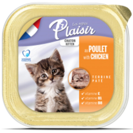 chi tiết Plaisir cat vanička 100g - Kuřecí maso + mléko (Kitten)