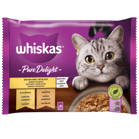 chi tiết Whiskas kapsa 4ks x 85g Pure Delight drůbeží výběr v želé (13)