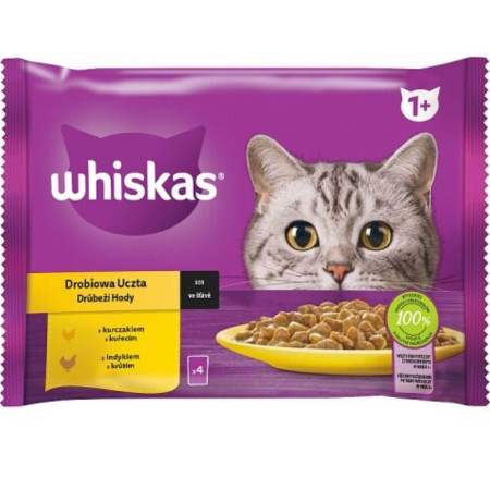 detail Whiskas kapsa 4ks x 85g Drůbeží ve šťávě DB94X (13)