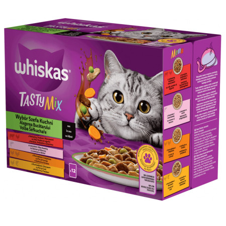 chi tiết Whiskas kapsa 12ks x 85g Tasty Mix ve šťávě (4)