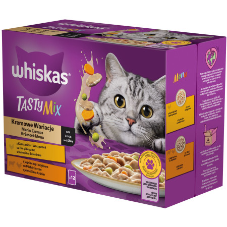 chi tiết Whiskas kapsa 12ks x 85g Tasty Mix Krémové menu DC58L (4)