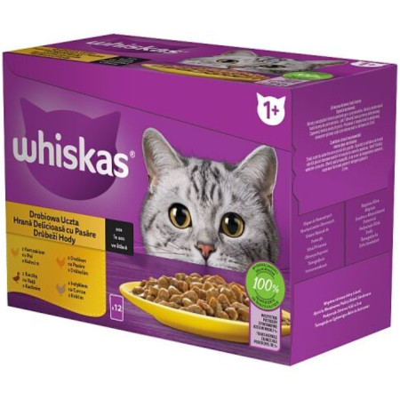 detail Whiskas kapsa 12ks x 85g drůbeží výběr ve šťávě DC05C (4)