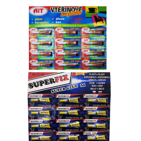 chi tiết AIT / Superfix Vteřinové lepidlo 2g x 12ks (keo dan)
