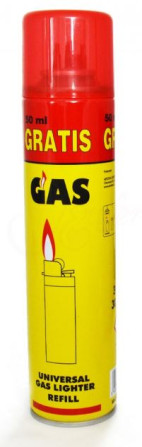 chi tiết GAS Plyn do zapalovače 300ml / 393ml