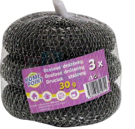 detail Home point Drátěnka ocelová 30g 3ks 20/bal