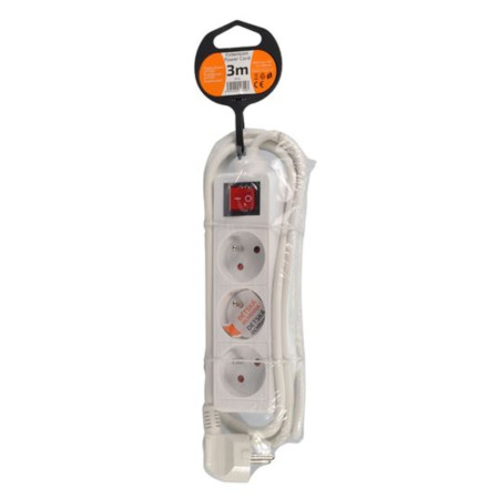 chi tiết Solight prodlužovací přívod 3z 3m 3x1mm2 bílý vypínač 40/bal