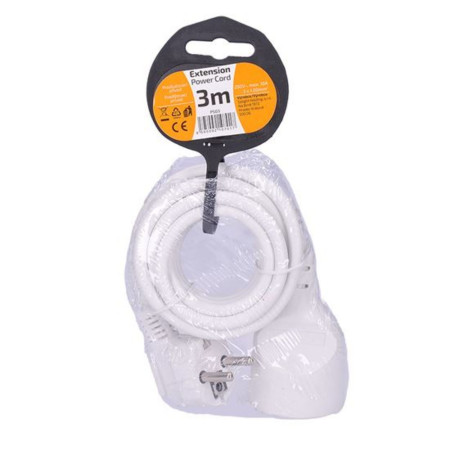 detail Solight prodlužovací přívod - spojka 1z 3m 3x1mm2 bílá 50/bal