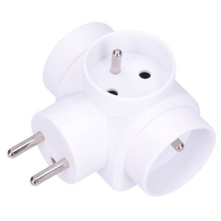 chi tiết Solight rozbočka 3 x 10A bílá vypínač 100/bal