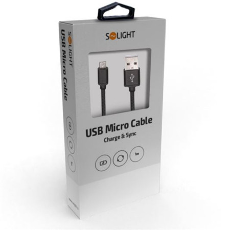 chi tiết Solight USB kabel 2.0 A konektor - USB B Micro 1m 10/bal