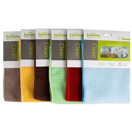 detail Sanxing Utěrka z mikrovlákna čtverečkované 30x40cm (12ks/bal)