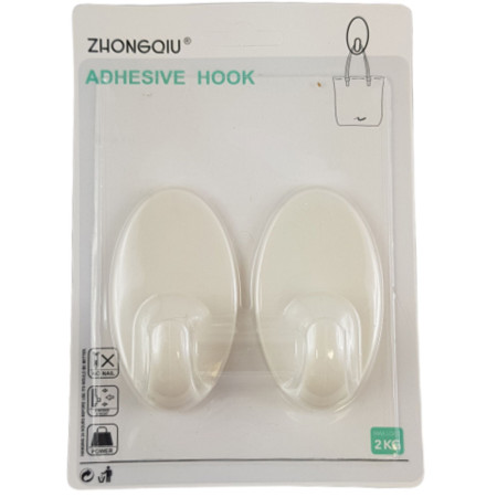 chi tiết Háčky nalepovací oválné 2ks (12sad/bal) ITM-023608