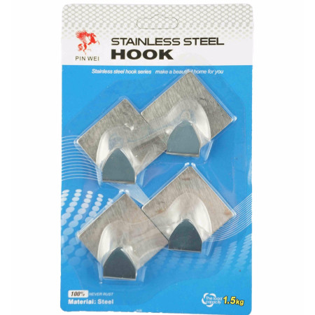 detail Háčky nalepovací kosočtvercové 4ks (12sad/bal) ITM-001921