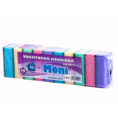 detail Moni houbička na nádobí mini 10ks 5x8cm (48bal)