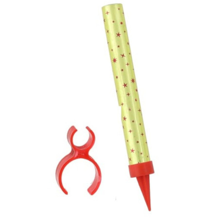 detail TARRA Fontána párty na dort 12cm + držák na láhev - zlatá MX68002