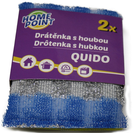 detail Home Point Drátěnka s houbou QUIDO 2ks (bal/60)