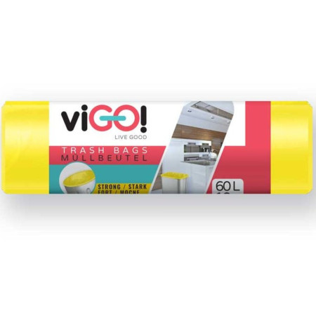 chi tiết Vigo odpadkový pytel 60L 10ks LDPE - Žlutý (16)