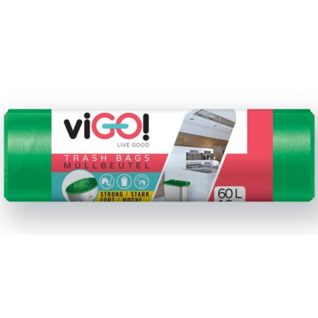 chi tiết Vigo odpadkový pytel 60L 10ks LDPE - Zelený (16)