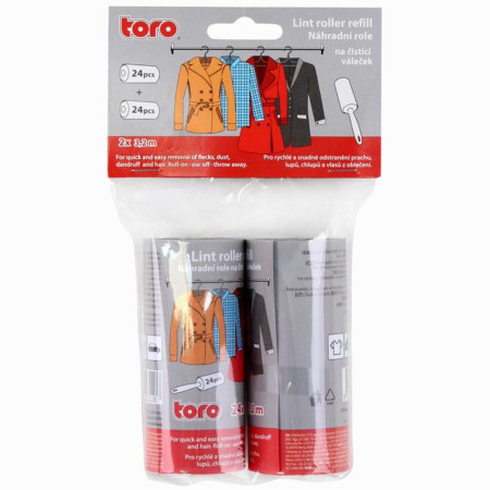 chi tiết Toro (Lint Roller) váleček na oblečení 2ks náhrada 20 listů (3,2m)