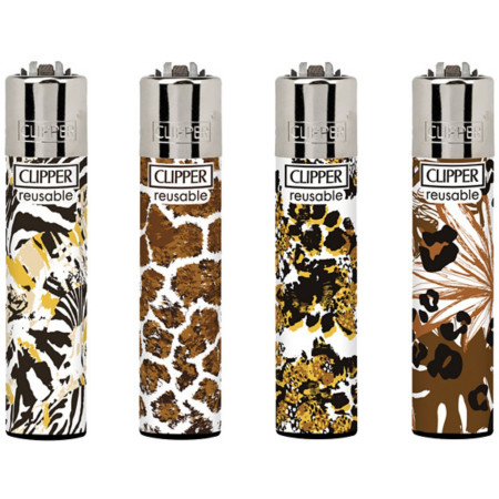 detail Clipper plynové zapalovače Safari Pattern