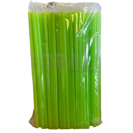detail ESHOP - Slámky (Brčko) plastové 250x8mm 100ks zelené