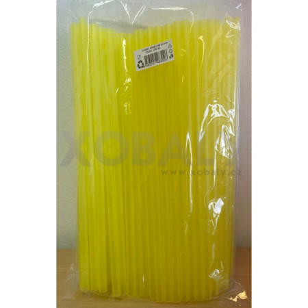detail ESHOP - Slámky (Brčko) plastové 250x8mm 100ks žluté