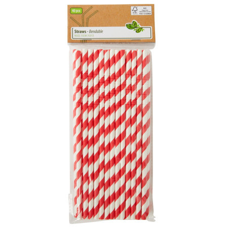 chi tiết Slámky (Brčko) plastové 20cm 6mm 25ks - MIX modré / červené (200)