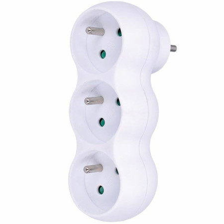 chi tiết Solight rozbočka s podpěrou 3x10A bílá